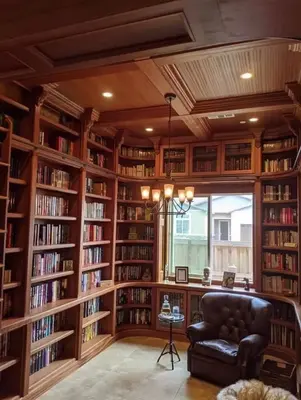 Custom Home Library Library & Offices - Photo 2 - Placer County, CA